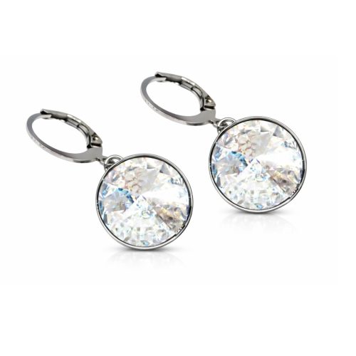 KÖRKAPCSOS DIANA fülbevaló - 14 mm (white patina)