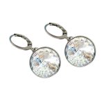 KÖRKAPCSOS DIANA fülbevaló - 14 mm (white patina)