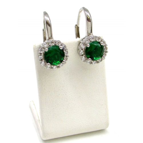 NAPSUGÁR ezüst fülbevaló (emerald)