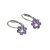 PICI VIRÁG fülbevaló - violet/crystal (2 éves kortól)