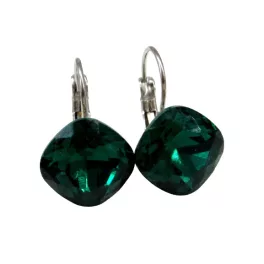 NAGY PÁRNA kapcsos fülbevaló - 12 mm (emerald)