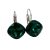 NAGY PÁRNA kapcsos fülbevaló (emerald)