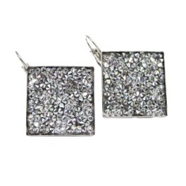 ROCKOS ÓRIÁS KOCKA kapcsos fülbevaló (ezüst)