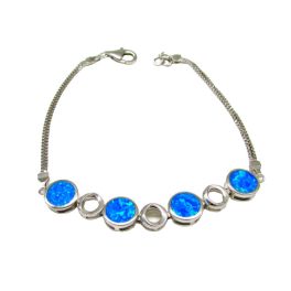 KÉK OPÁL LUISA ezüst karkötő