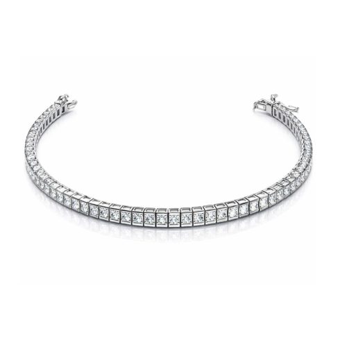 BONA ezüst karkötő (fehér)