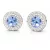 APHRODITÉ bedugós fülbevaló - 14 mm (light sapphire)