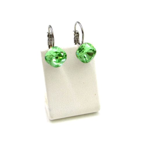 KIS PÁRNA kapcsos fülbevaló (peridot)