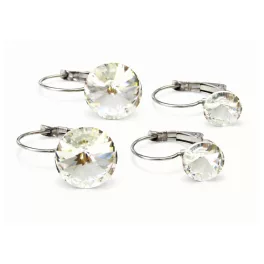   ANYA-LÁNYA fülbevaló szett - 5 éves kortól (crystal fehér)