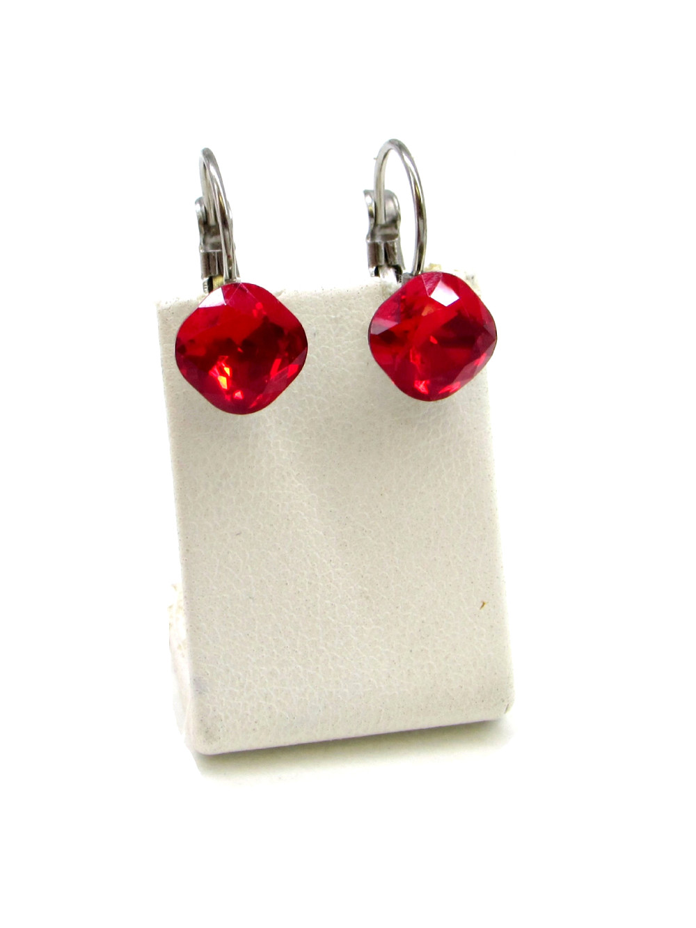 Swarovski red deals galet earrings