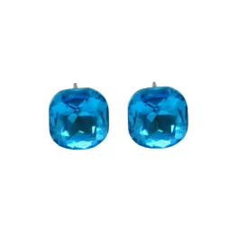 KIS PÁRNA fülbevaló - 8 mm (dark aquamarine)