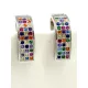 3 SOROS PALERMO ezüst fülbevaló - 14 mm (multicolour)