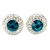 APHRODITÉ bedugós fülbevaló (blue zircon zöld 14 mm-es)