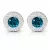 APHRODITÉ bedugós fülbevaló - 14 mm (blue zircon zöld-crystal)