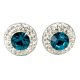 APHRODITÉ bedugós fülbevaló (blue zircon zöld 14 mm-es)