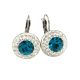 APHRODITÉ kapcsos fülbevaló (fehér-blue zircon zöld 14 mm-es)
