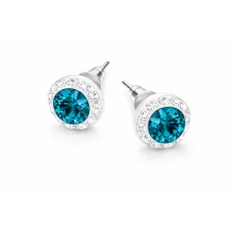   APHRODITÉ bedugós fülbevaló - 8 mm (blue zircon zöld-crystal)