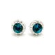 APHRODITÉ bedugós fülbevaló (blue zircon-zöld 8 mm-es)