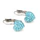 HÉRA SZÍV KAPCSOS fülbevaló (light turquoise 10 mm-es)