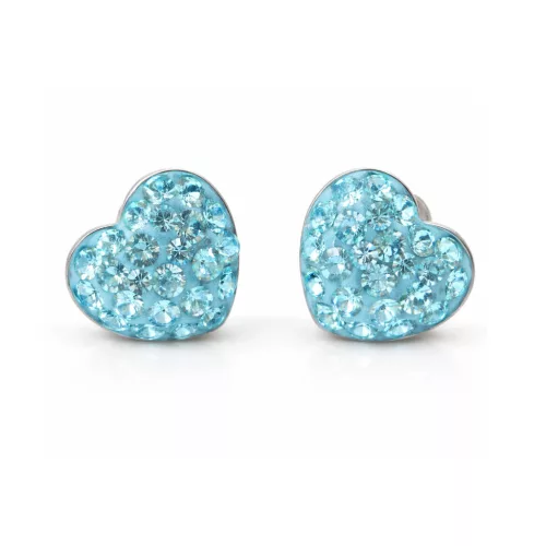 HÉRA SZÍV fülbevaló - 10 mm (light turquoise)