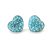 HÉRA SZÍV fülbevaló (light turquoise 10 mm-es)
