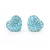 HÉRA SZÍV fülbevaló - 10 mm (light turquoise)