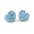 HÉRA SZÍV fülbevaló (aquamarine 10 mm-es)
