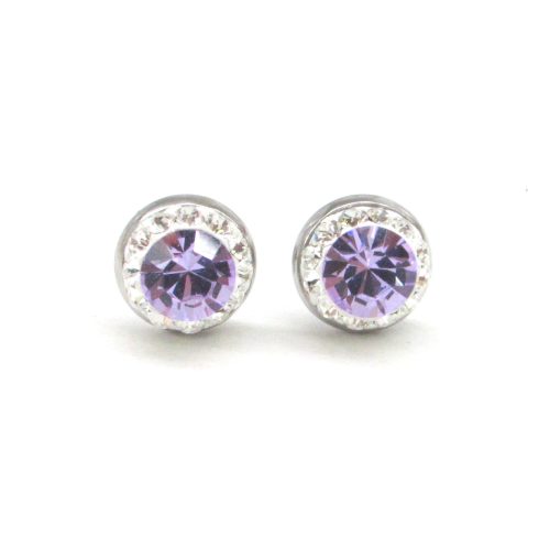 APHRODITÉ bedugós fülbevaló (violet 8 mm-es)