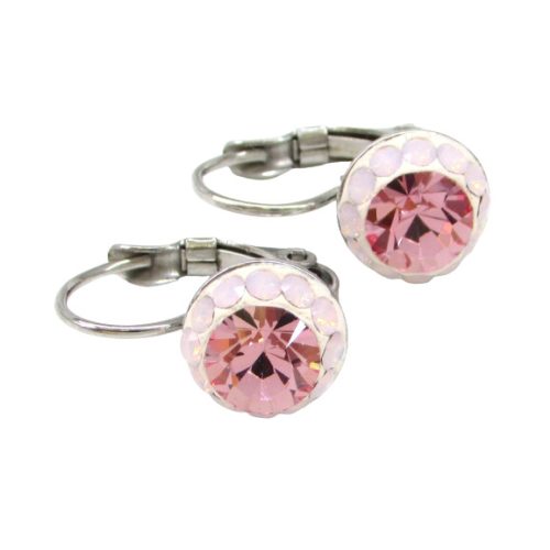 APHRODITÉ kapcsos fülbevaló (rose water opal/light rose 8 mm-es)