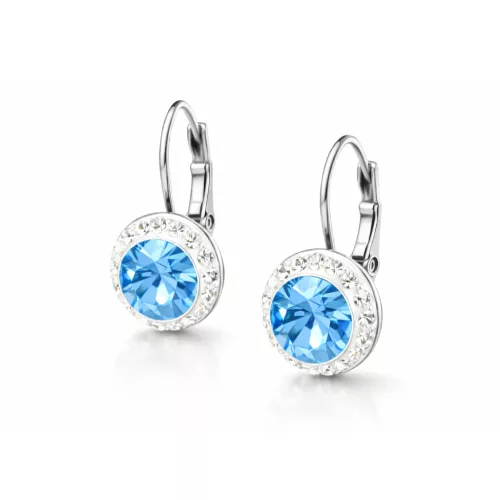 APHRODITÉ kapcsos fülbevaló (aquamarine 8 mm-es)