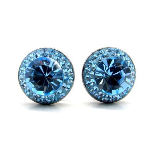 APHRODITÉ bedugós fülbevaló (aquamarine 12 mm-es)