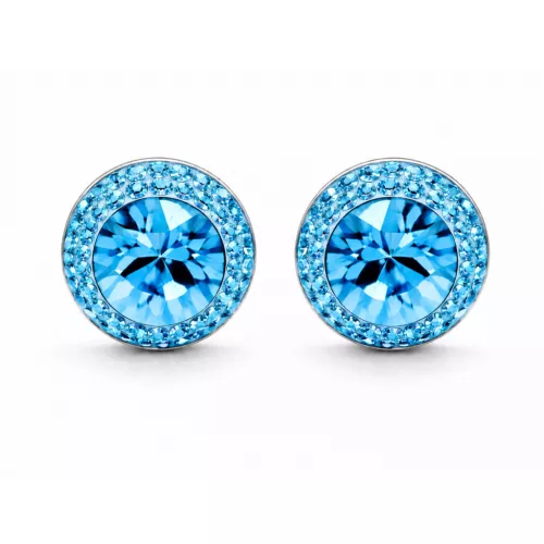 APHRODITÉ bedugós fülbevaló - 12 mm (aquamarine)