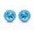 APHRODITÉ bedugós fülbevaló - 12 mm (aquamarine)