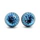 APHRODITÉ bedugós fülbevaló (aquamarine 12 mm-es)