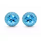 APHRODITÉ bedugós fülbevaló - 12 mm (aquamarine)