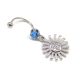 HELIOS ezüst piercing (aquamarine)