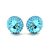 APHRODITÉ bedugós fülbevaló (light turquoise 12 mm-es)