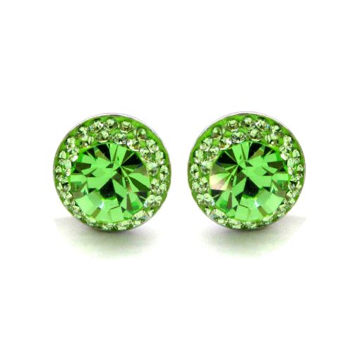APHRODITÉ bedugós fülbevaló (peridot 12 mm-es)