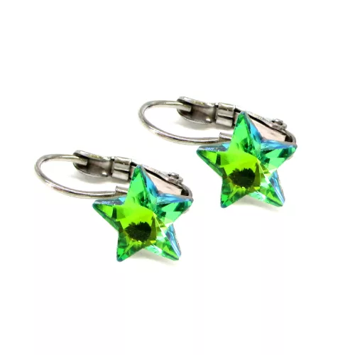 CSILLAG kapcsos fülbevaló - zöld (5 éves kortól tinédzser korig)