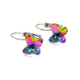   PILLANGÓ kapcsos fülbevaló - szivárvány (5 éves kortól tinédzser korig)