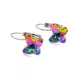 PILLANGÓ kapcsos fülbevaló - szivárvány (5 éves kortól tinédzser korig)