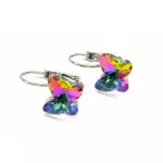 PILLANGÓ kapcsos fülbevaló - szivárvány (5 éves kortól tinédzser korig)