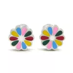 MARGARÉTA csavaros fülbevaló - szivárvány (4 éves kortól)