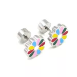 MARGARÉTA csavaros fülbevaló - szivárvány (4 éves kortól)