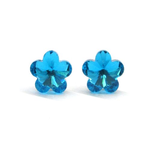 JÁZMIN fülbevaló (dark aquamarine)