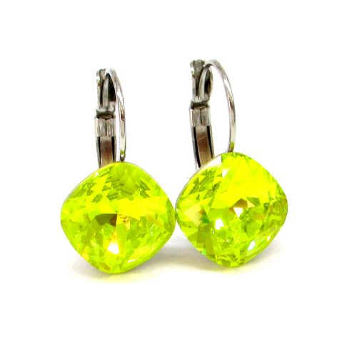 NAGY PÁRNA kapcsos fülbevaló (citrus green)