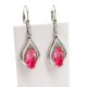 VICENZA ezüst fülbevaló (38 mm) rose
