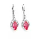 VICENZA ezüst fülbevaló - 38 mm (rose)