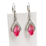 VICENZA ezüst fülbevaló - 38 mm (rose)