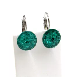 DIANA 12 mm-es fülbevaló (emerald ice)