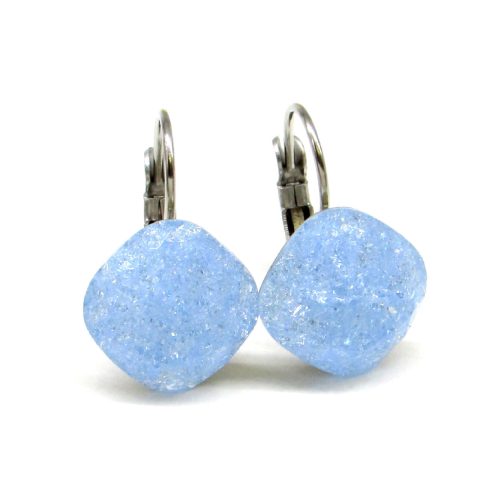 NAGY PÁRNA kapcsos fülbevaló (light sapphire ice)
